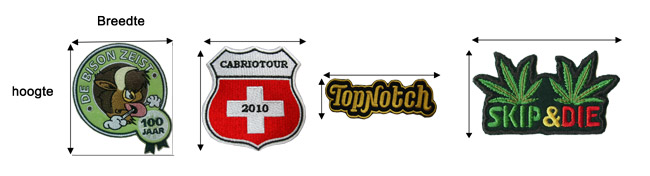 geborduurde badges, emblemen, patches of insignia in verschillende vormen geborduurde badges, emblemen, patches of insignia in verschillende vormen